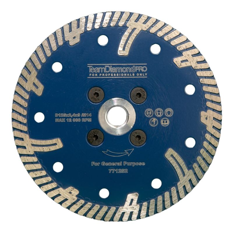 Диск алмазный TeamDiamondPro с фланцем М14 125x2,4х22,2 мм - фото 1