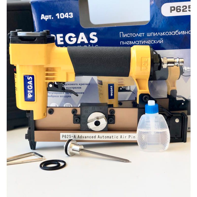 Шпилькозабивной пистолет пневматический Pegas pneumatic P625 + дополниельный боек фото 3