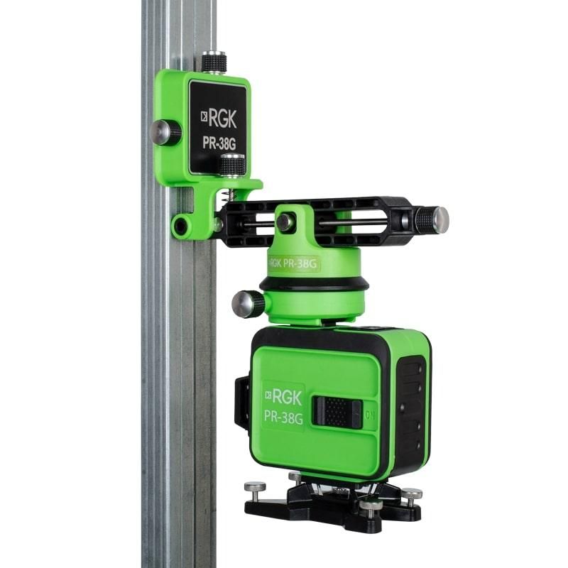 Комплект лазерный уровень RGK PR-38G + штанга-упор RGK CG-2 - фото 3