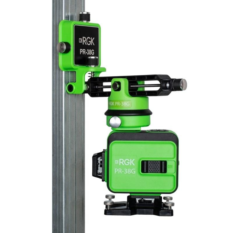 Комплект лазерный уровень RGK PR-38G + штанга-упор RGK CG-2 - фото 5