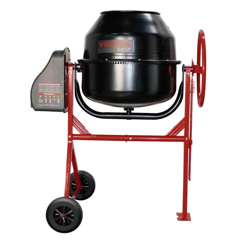 Электрический бетоносмеситель VERTON MIX СМ-200 (мощн.900 Вт,вен.чугун,V бака 200л,d 630 мм)