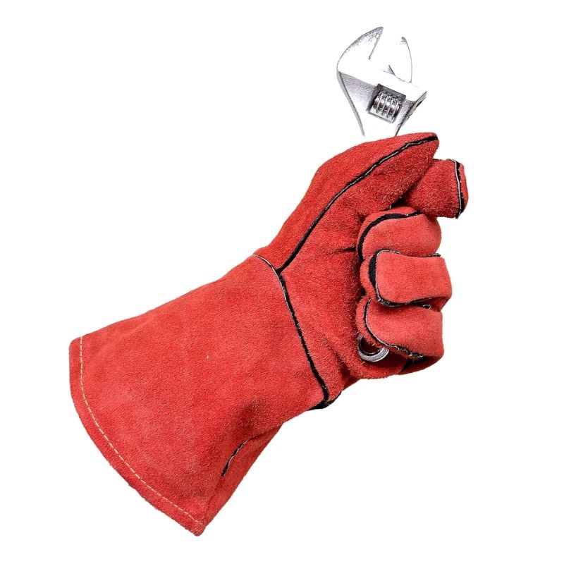 Краги спилковые Arcticus КРС красные АВ, подкл/флис, Kevlar, 35см., р.10, 3 пары, арт. 200535 P-103 - фото 3