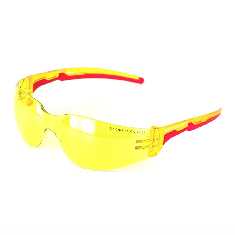 Очки защитные открытые О15 HAMMER ACTIVE Strong Glass (2-1,2 PC) с мягким носоупором