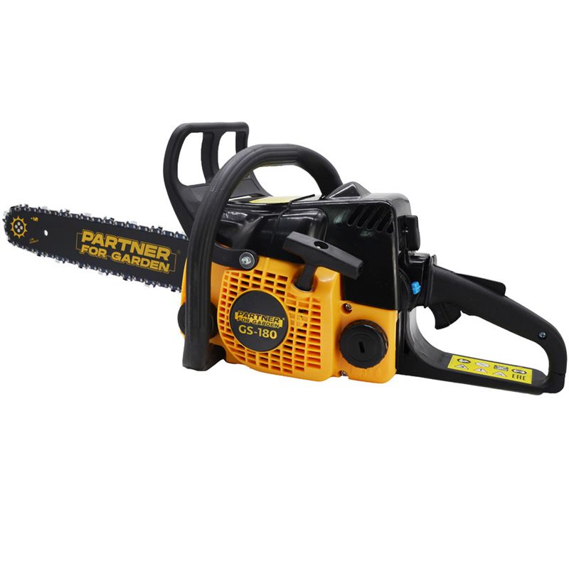 Бензопила PARTNER FOR GARDEN GS-180 Двигатель 31,8 см3 2. л. с, шина 40 см 3/8 1,3 55 звеньев - фото 3
