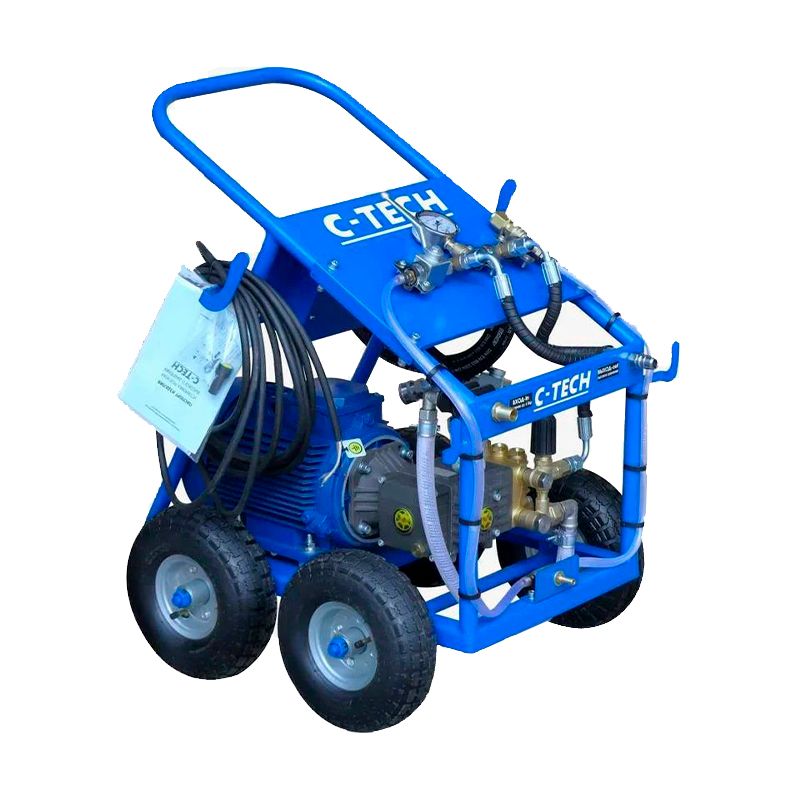 Установка опрессовочная C-TECH NP2014 (200 бар, до 800 л/ч, 4 кВт, 380 В) мобильная