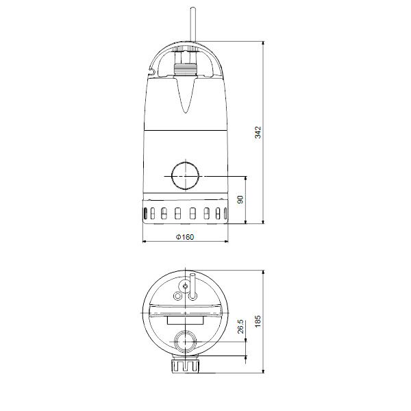 Дренажный насос Грундфос UNILIFT CC9 M1 (габаритный чертеж)