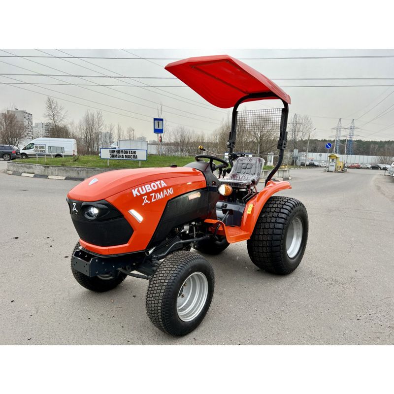 Дизельный минитрактор ZIMANI B2741TURF(18,5 кВт / 25 л.с., механ 9х3 Kubota, 4WD, станд 3-х точ. сцепка, газон колеса)