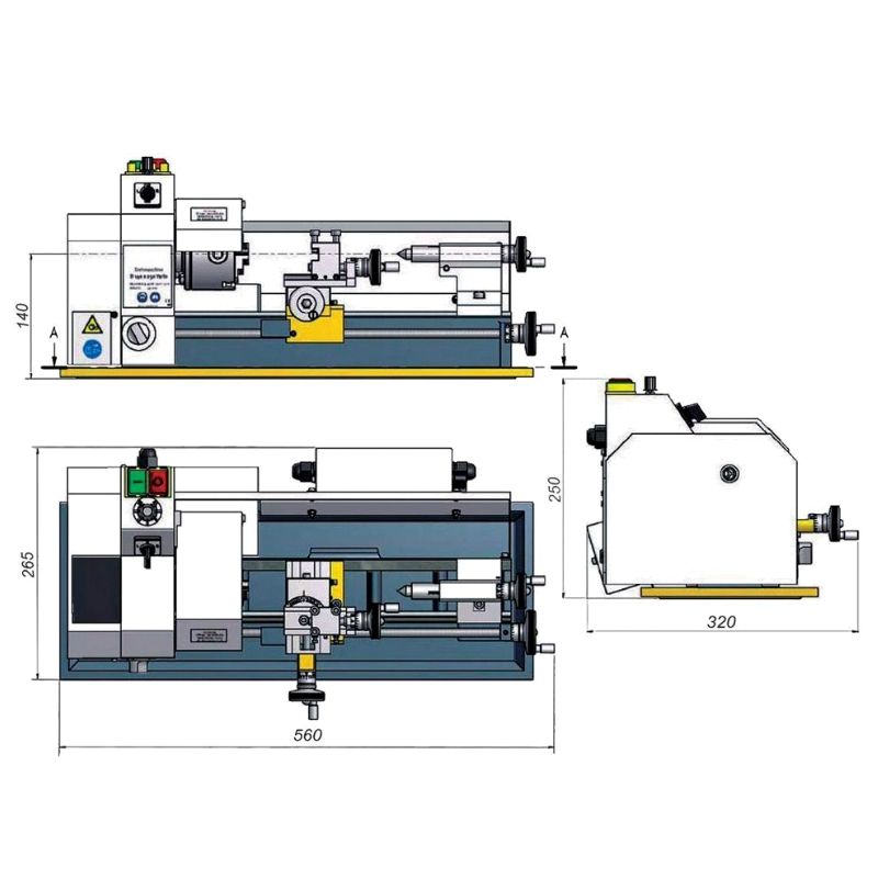 Токарный станок Metal Master MML 1425V (схема)
