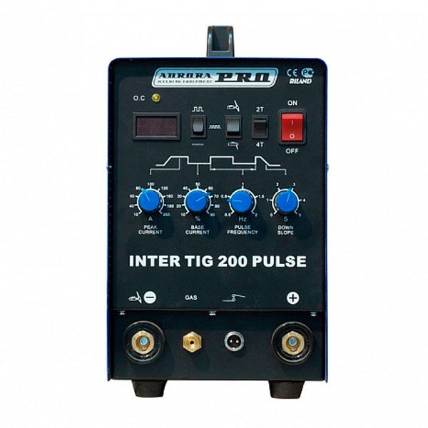 Сварочный инвертор Aurora INTER TIG 200 PULSE Mosfet - передняя панель