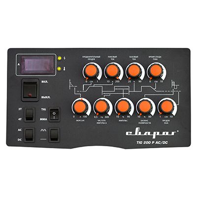Сварочный аппарат Сварог TECH TIG 200 P AC/DC (E101) панель управления