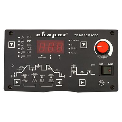 Сварочный аппарат Сварог TECH TIG 200 P DSP AC/DC (E104) панель управления