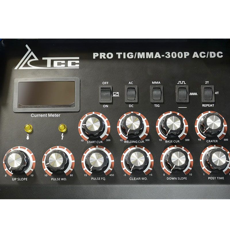 Сварочный аппарат ТСС PRO TIG/MMA-300P AC/DC (панель управления)