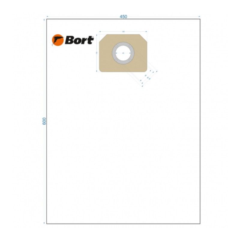 Мешки для пылесосов BORT BOSCH, DEWALT, NILFISK BB-08U 5шт