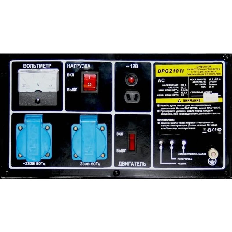Бензиновый генератор DDE DPG2101i (панель управления)