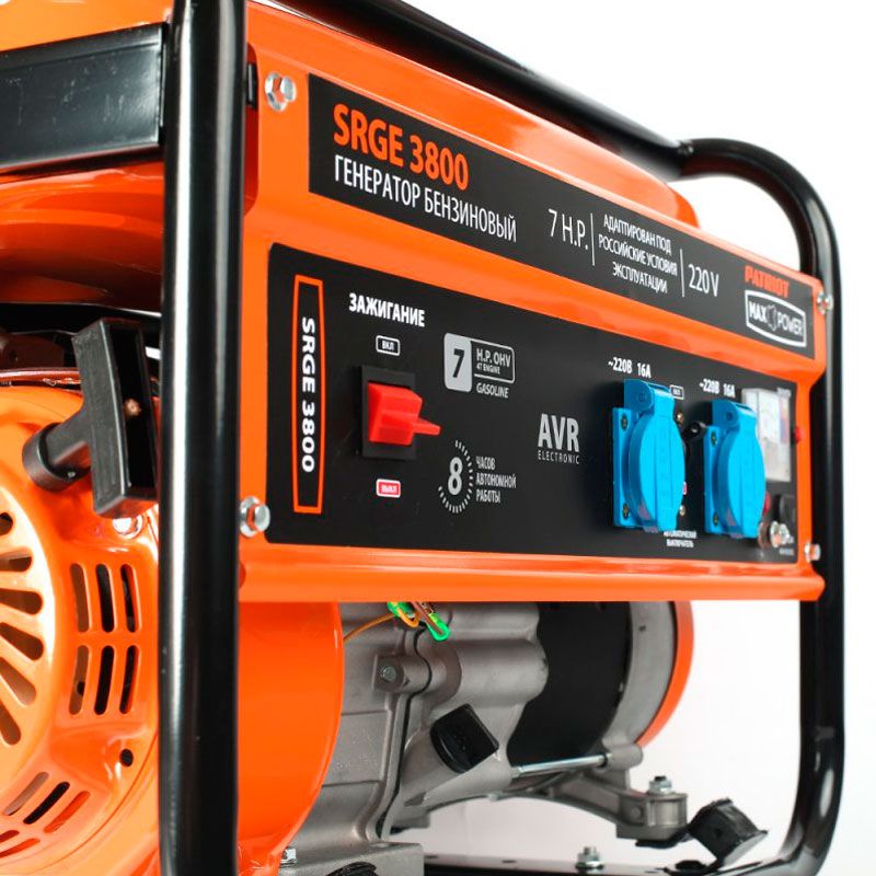 Генератор PATRIOT Max Power SRGE 3800 с усиленной панелью управления