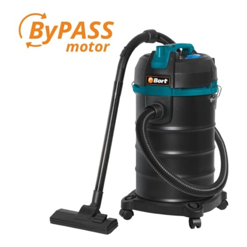 Строительный пылесос BORT BSS-1530 BLACK 39 л/сек