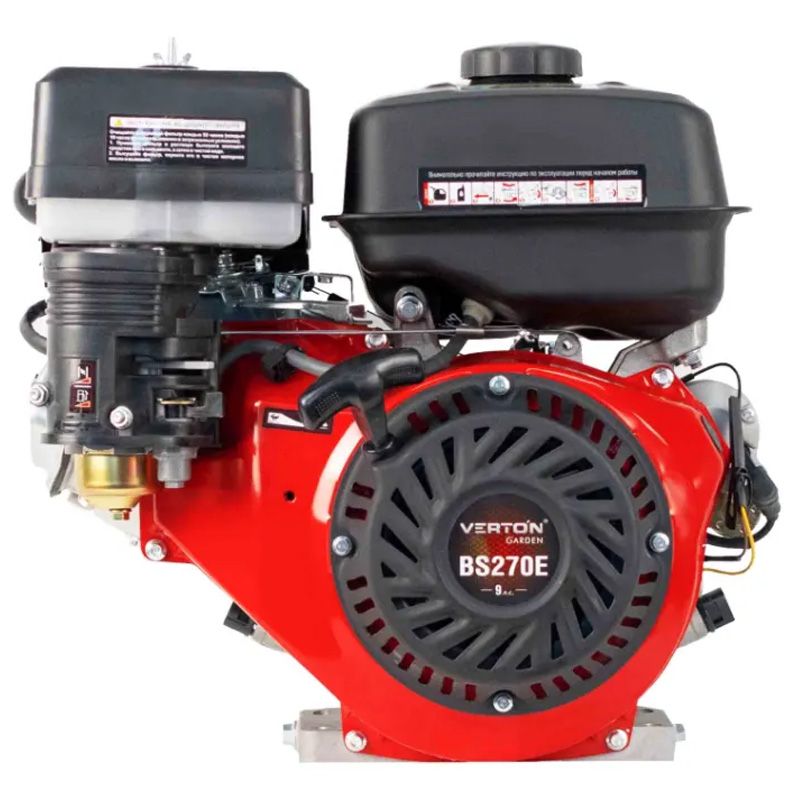 Двигатель VERTON GARDEN BS-270E (270 см3,5.6.6кВт/9л.с,d вала 25мм,V 6 л. ручн/эл. зап.) - фото 1