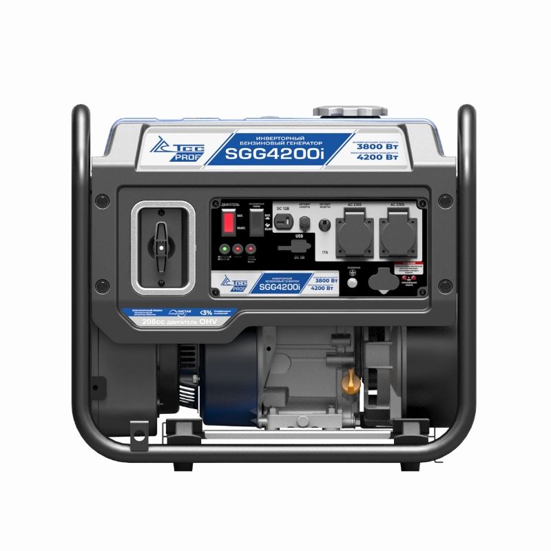 Инверторный бензогенератор ТСС SGG 4200i (2 розетки 220 В)
