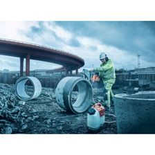 Резка труб бензорезом Husqvarna K1270