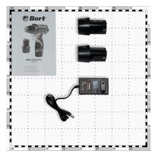Дрель-шуруповерт аккумуляторная Bort BAB-12x2Li-FD (2x1,5 Ah) - фото 7