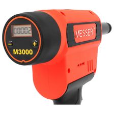 Аккумуляторный резьбовой заклепочник Messer 3000 с электронной системой настройки сжатия и счетчиком фото 2