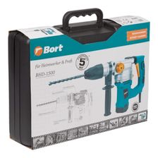 Перфоратор электрический BORT BHD-1500 в кейсе
