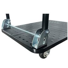 Тележка ручная платформенная металлическая HITCH 150кг 720х480 колеса резиновые 100мм SZ086113 - фото 3
