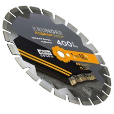 Алмазный сегментный диск Kronger 400x3,5/2,5x12x25,4-28 F4 Asphalt - фото 1