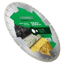 Алмазный сегментный диск Kronger 350x3,2/2,2x12x25,4-25 F4 Stone - фото 1