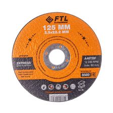 Круг отрезной по металлу FoxWeld FTL Express 125 х 2,5 х 22,2 мм A46TBF - фото 1