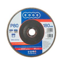 Круг лепестковый торцевой Edge 180х22,23мм / P80 / шлифовальный диск / абразив - фото 1