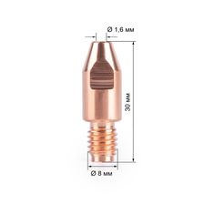 Наконечник FoxWeld M8х30х1.6 (140.0587/MD0005-16, пр-во FoxWeld/КНР) - фото 2