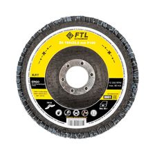 Круг лепестковый для шлифования по нержавеющей стали FoxWeld FTL Ergo цирконий 29 125 х 22,2 мм P100 - фото 1
