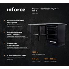 Верстак Inforce с драйвером 1600х686х845 - фото 6