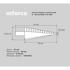 Ступенчатое сверло Inforce 11-01-493 - фото 6