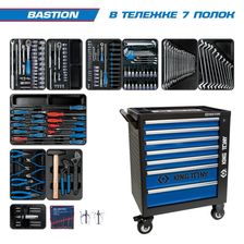 Набор инструментов KING TONY BASTION в черной тележке, 204 предмета - фото 2