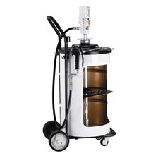 Мобильный пневматический солидолонагнетатель SAMOA 425150.002 с насосом PM3 с тележкой для бочек 50 кг, след. п