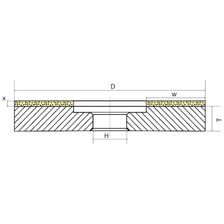 Круг алмазный шлифовальный 6А2 150х20х4x32 (схема)