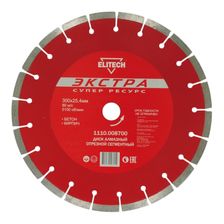 Алмазный диск сегментный Elitech Экстра d 300х25.4 мм (бетон, кирпич)