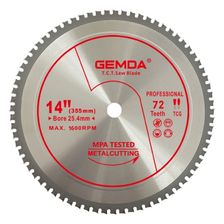 Круг пильный GEMDA 355x2.4/2.0x72Tx25.4мм по цветным металлам