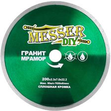 Диск алмазный сплошной Messer DIY 200 мм (гранит, мрамор)