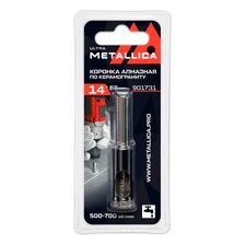 Коронка алмазная METALLICA Ultra 14x65 мм, #60, по керамограниту, плитке, в блистере.
