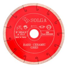 Диск алмазный Solga Diamant HARD CERAMICS сплошной (керамогранит) 180x25,4 мм