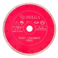 Диск алмазный по керамограниту сплошной Solga Diamant HARD CERAMICS 230x25,4 мм - фото 2