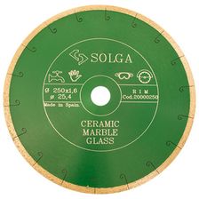 Отрезной алмазный круг Solga Diamant CERAMICS, MARBLE (250 мм)