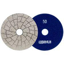 Круг алмазный гибкий BIHUI черепашка, для шлифовки и полировки d 100 мм #50 DPV405 - фото 1