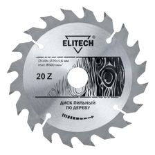 Диск пильный Elitech 140х20/16 мм 20 зубьев 1820.052700 - фото 1