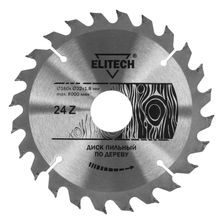 Диск пильный Elitech 160х32/30 мм 24 зуба 1820.054900 - фото 1