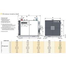 Основные размеры котла De Dietrich CABK PLUS 250