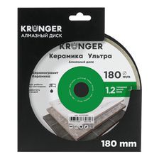 Алмазный диск по керамической плитке 180 мм Керамика Ультра Kronger - фото 4